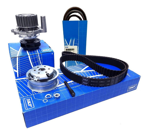 Kit Correa Distribucion Poly-v + Bomba Agua Vw Bora 2.0 Skf