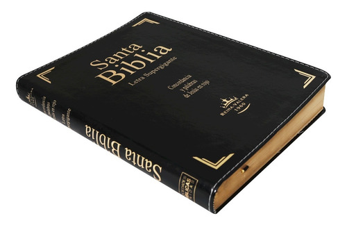 Imagen 3 de 10 de Biblia Letra Supergigante Rvr60 Imitac. Piel Negro C/índice