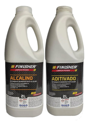 Kit Finisher Adtivado 2l + Alcalino 2l Acido E Alcalino