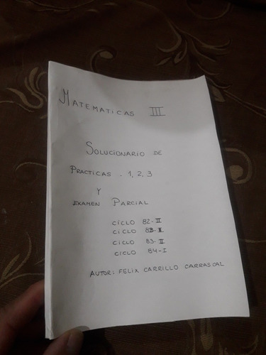 Boletín Matemáticas Tomo 3 Practicas Y Exámenes Parcial Uni