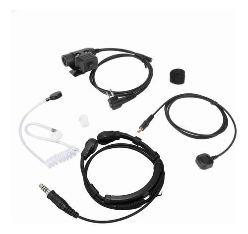 Auriculares Con Micrófono De Garganta, 7,1 Mm, Portátil, Par
