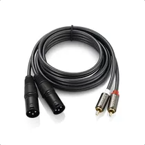 Comprar Cable Audio 2 Xlr Plug M A 2 Rca Profesional Djs 1,5 Metros