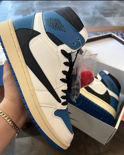 Jordan 1 High Travis Scott Fragment Azul (Usado)