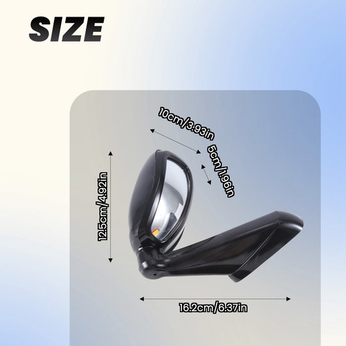 Espejo Retrovisor De Coche, Ajustable, Gran Angular, Trasero