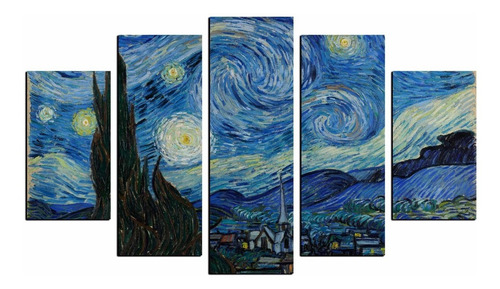Imagen 1 de 3 de Cuadro Decorativo Noche Estrellada 100 X 70 Cm