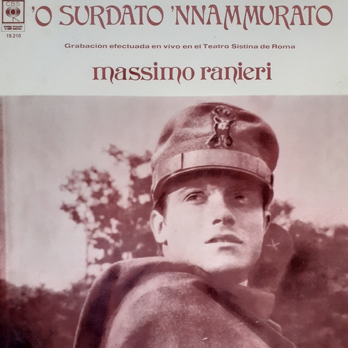 Vinilo Massimo Ranieri (o Surdato 'nnammurato) En Vivo