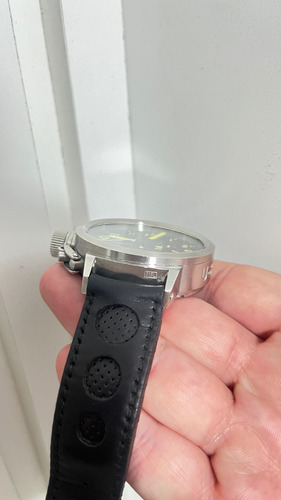 Relogio Uboat 50mm Italo Fontana Flightdeck Eta Valjoux 7750 Preto Preto/verde Prateado (Usado)