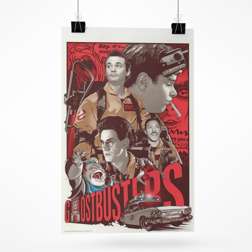 Vinilo Decorativo 21x30 Poster Ghostbusters Cine Pelicula 