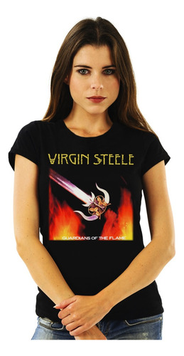 Polera Mujer Virgin Steele Guardians Of The Flame Metal Impr