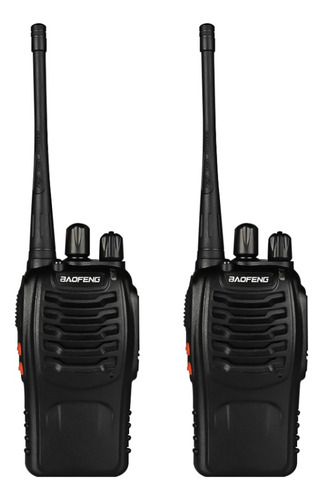 Kit 2 Radios Baofeng Bf-888s Walkie Talkie Alcance Hasta 5km Negro Uhf
