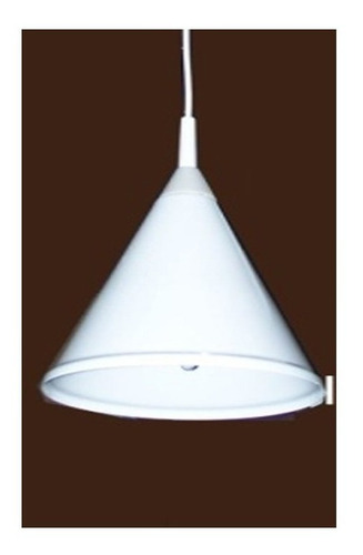 Artefacto Colgante Metal Blanco Tipo Cono