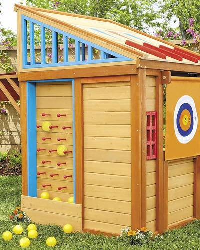 Little Tikes Real Wood Adventures - Casa De Juegos 5 En 1 Color Madera