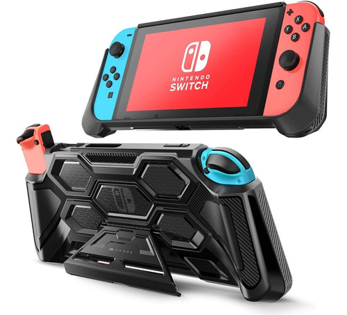 Imagem 1 de 7 de Capa Case Mumba Battle Series Kickstand Para Nintendo Switch