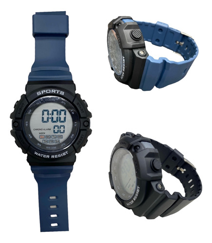 Reloj Digital Sumergible Para Hombre Luz Crono Alarma Lon036