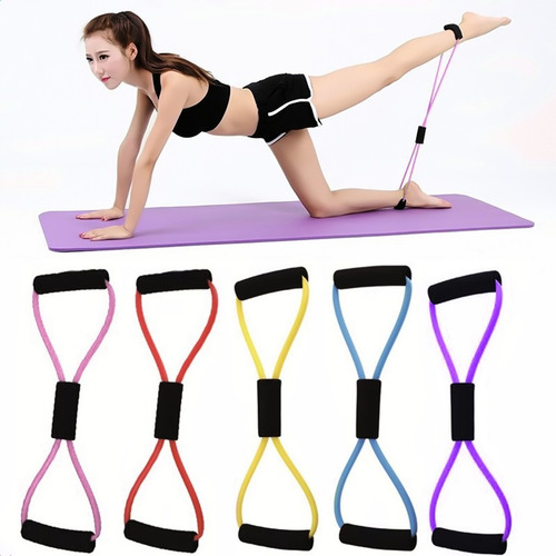 Elástico Extensor Em 8 P Funcional Ginástica Alongamento
