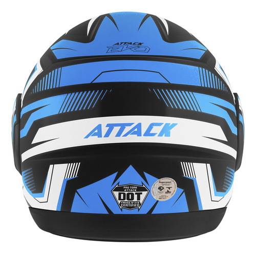 Capacete Fechado Escamoteável Attack Evo Brilhante Pro Tork