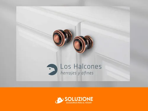 Tirador Metal Botón Tov Ron Cobre Mueble Herraje X 12 Unid