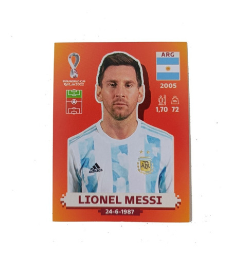 Figurita Lionel Messi Arg19 Mundial Qatar 2022 Panini