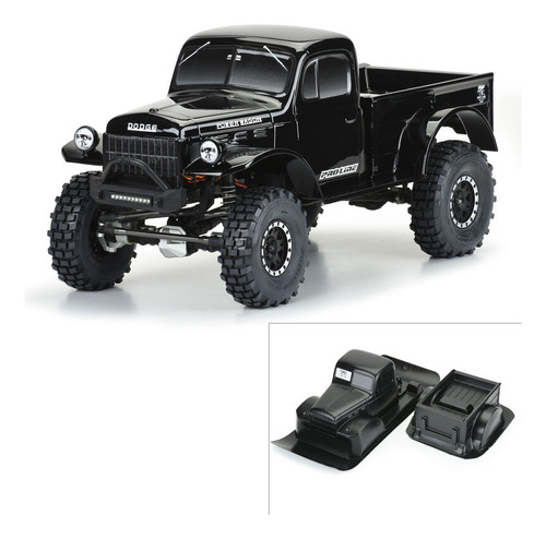 Repuesto 1/10 1946 Dodge Power Wagon Cuerpo Negro 12.3  Crc