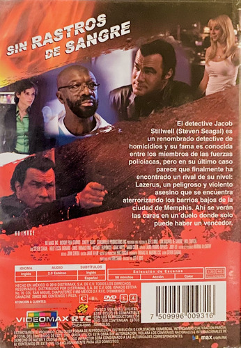 Sin Rastros De Sangre Dvd Steven Seagal (Usado)