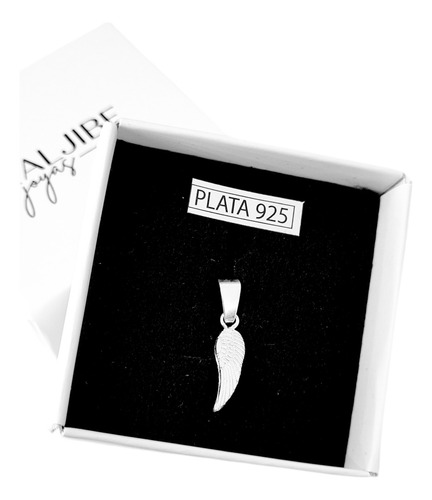 Dije Ala Ángel De Plata 925 Color Plateado