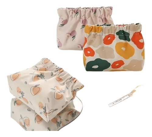 Paquete De 4 Mini Bolsas De Cosméticos De Bolsillo