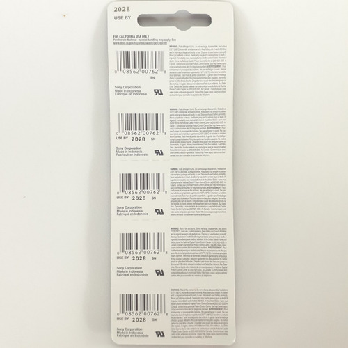 Pila Sony Cr2016 Litio 3 Volts En Blíster Sellado