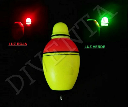 Imagen 2 de 4 de Boya Con Luz Flote Pesca Nocturna Luminosa Novedad