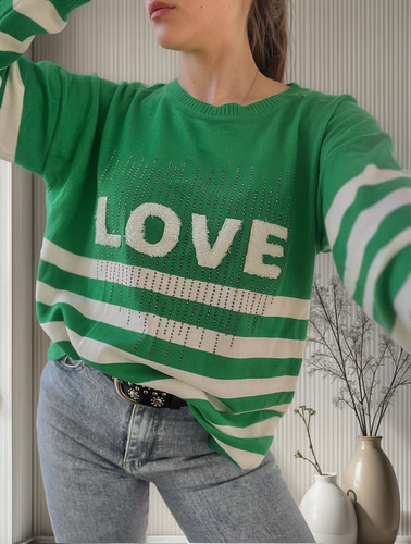 Sweater Pulover Buzo Mujer Bremer Rayado Calidad Premium