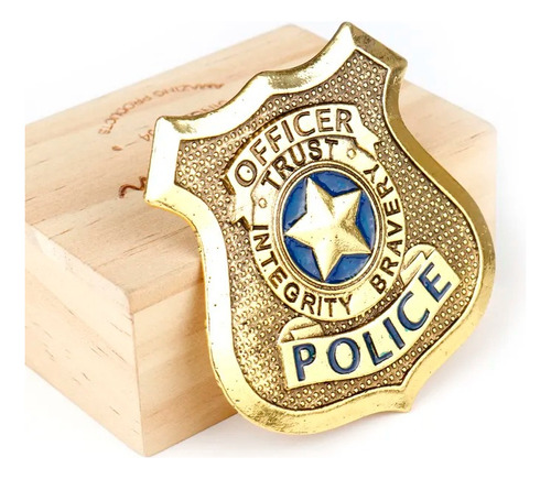 Placa Policia Pin Tipo Broche Tipo Prendedor