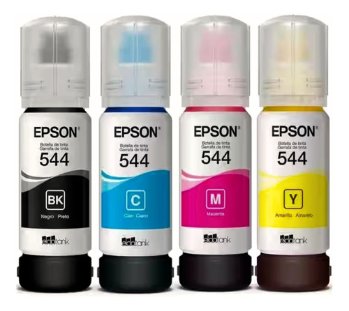 Kit 4 Tintas Epson T544 Ecotank Tinta Continua L1110 L3110 L