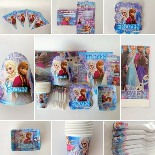 Kit Frozen Princesas Fiesta Cumpleaños Niñas Elsa Ana Olaf