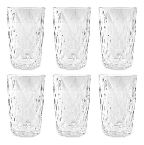 Set X6 Vasos De Vidrio Modelo Kattegat 380 Ml Transparentes