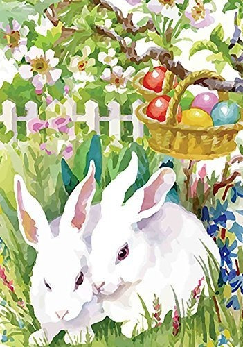 Bandera De Pascua Morigins Easter Garden Bunny Eggs - Bander