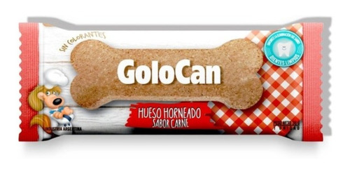 Golocan Golosina Snack Hueso Horneado Sabor Carne X 5u Perro