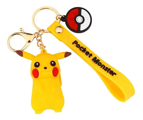 Llavero Pikachu Pokemon Goma Anime & Geek