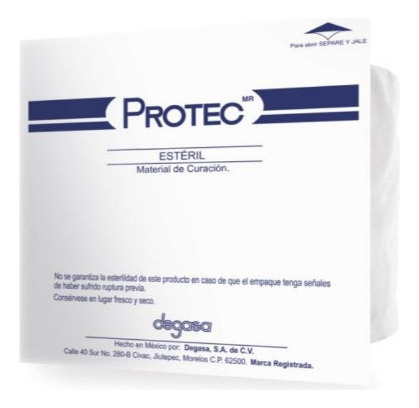 Gasa material de curación Protec 0132000 de 10cm x 10cm en pack de 5 x 1u