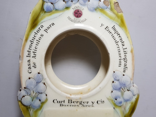Imagen 3 de 9 de Art Nouveau Antiguo Tintero Casa Berger Y Cía 1920 Mag 56273