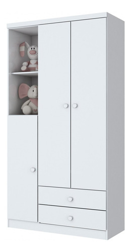 Imagem 9 de 12 de Quarto Infantil Com Guarda Roupa 3 Portas Cômoda E Hc