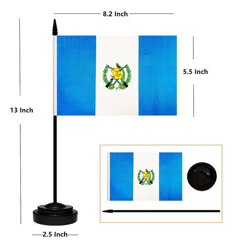 Conjunto De Bandeiras De Mesa Bclin De Países, Guatemala