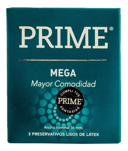 Preservativos Latex Prime Mega 6 Cajas X 3 Unidades