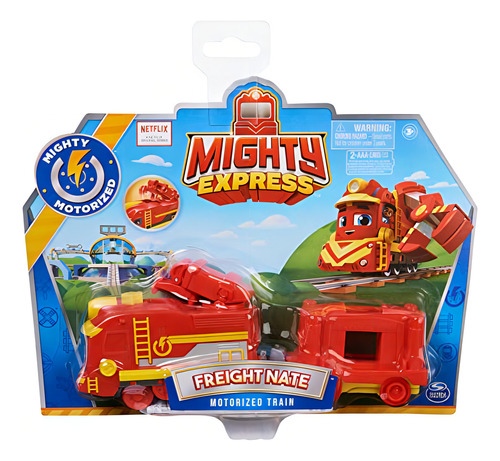 Trem De Brinquedo Motorizado Mighty Express Freight Nate Cor Vermelho