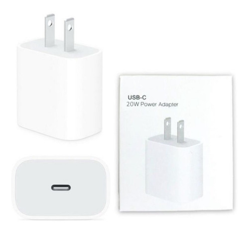 Imagen 1 de 4 de Cargador Usb C 20w Carga Rapida Apple iPhone 12-12pro-max