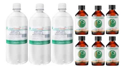 Essência 100 Ml X 4 Unidades + 2 L Bases - Atual Flores