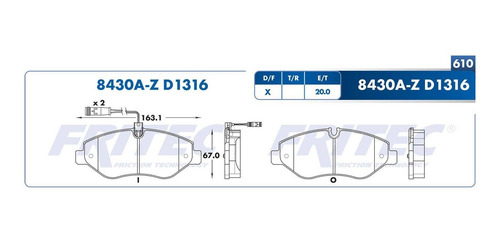 Balatas Del. Volkswagen Crafter Van 2.0l 2012-2018 Fritec