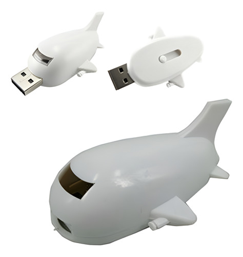 Memoria Usb Avión 8gb Blanco Avión