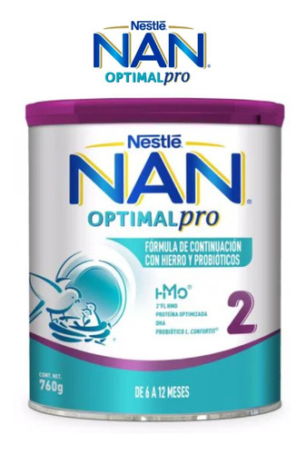 Nestle Nan Optimal Pro - 760 Grs - Etapa 2 (6 A 12 Meses)