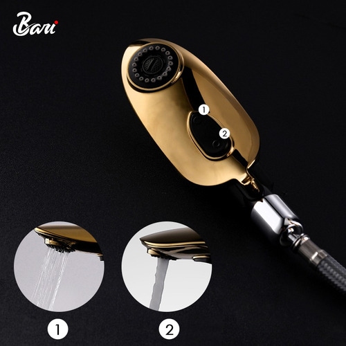 Griferia De Lavamano Foglia Gold Chrome Marca Bari