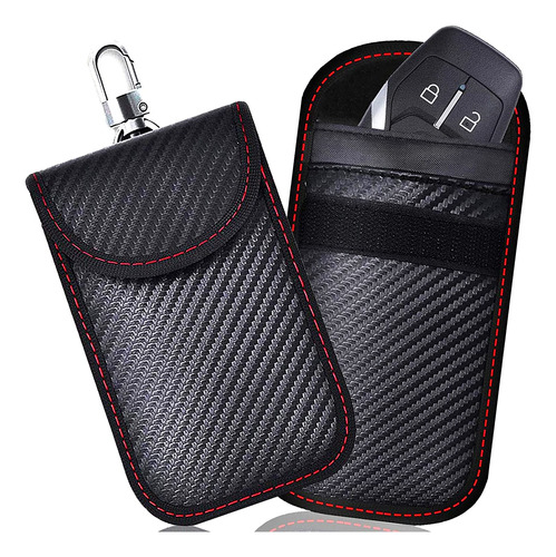 2pcs Faraday Protector Llavero Bolsa De Seguridad Para Coche