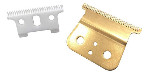 2 Cuchillas Doradas Para T Outliner Para Andis (acero Blanco